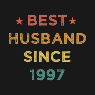 Best Husband Since 1997 Funny Wedding Anniversary Gifts Vintage T-Shirt