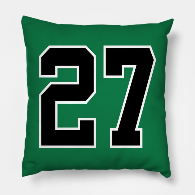 Number 27 Pillow by colorsplash