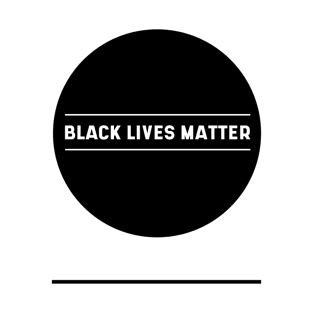 Simple Black Lives Matter in Black and White Letters - Protest Gifts T-Shirt