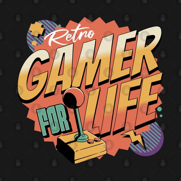 Retro Gamer For Life by Norse Magic