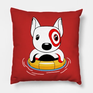 Summer Bullseye Dog Team Member Pillow