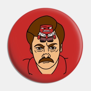 Ron Swanson Anger Management Pin