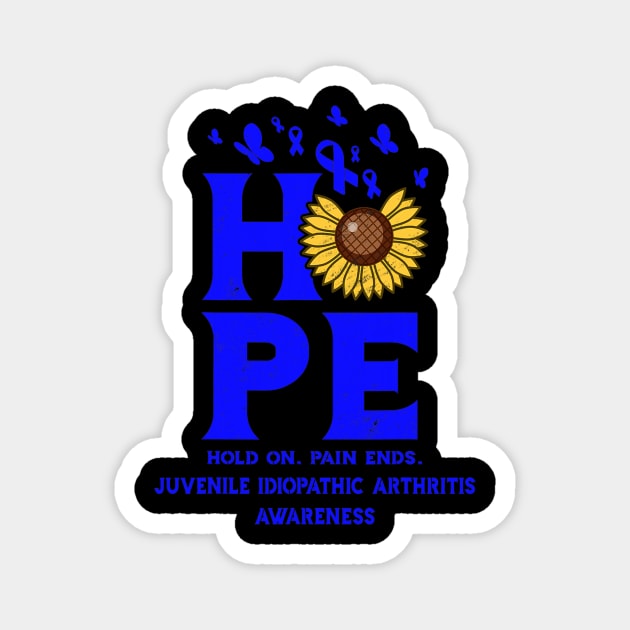 Juvenile Idiopathic Arthritis Awareness Jia Blue Ribbon Magnet by hony.white