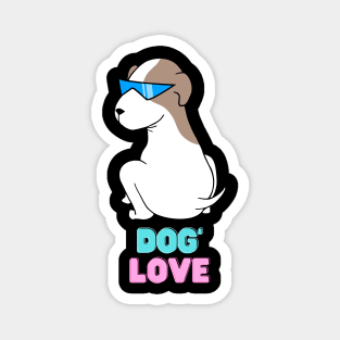 Love dog my family Magnet