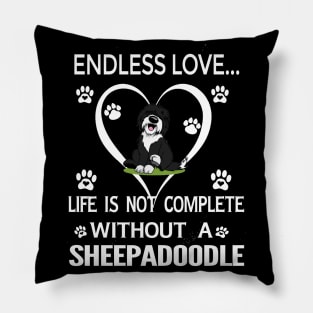 Sheepadoodle Lovers Pillow