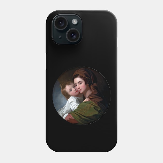 Mother and child hugging, painting by Benjamin West Phone Case by Luggnagg