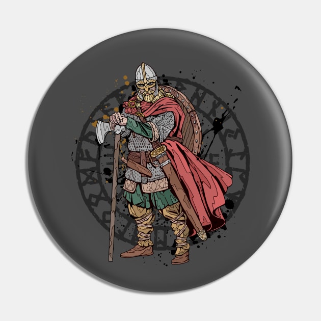 Viking warrior with axe and shield Pin by Vae Victis