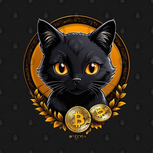 Bitcoin black cat by SpaceCats