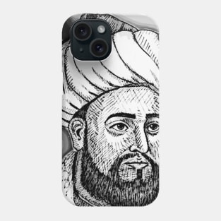 Al Ghazali Black And White Portrait | Al Ghazali Artwork 3 Phone Case