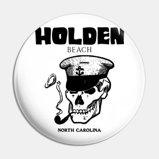 Holden Beach, NC Skull Captain Pin