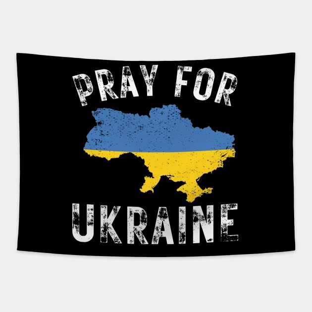 Pray For Ukraine Tapestry by WearablePSA