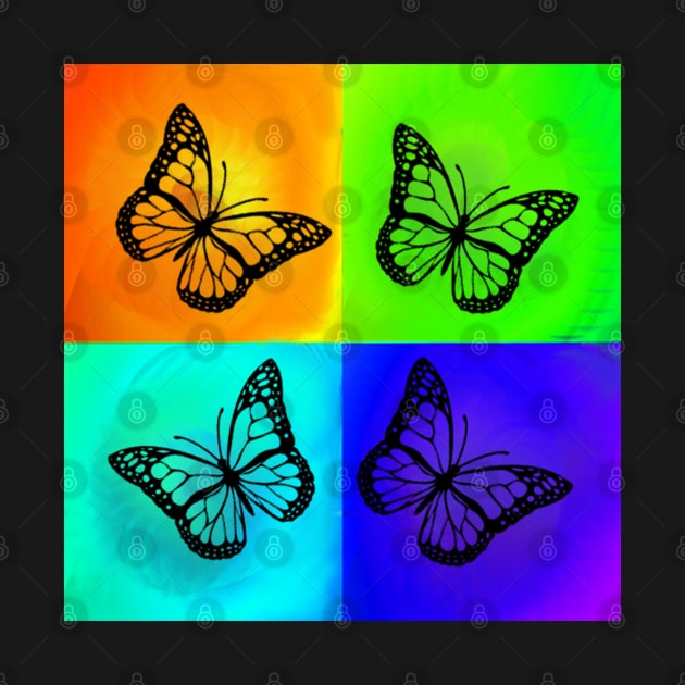 Pop Art Butterfly Inspiration, Colorful Happy Inspirational Design Home Decor, Apparel & Gifts by tamdevo1