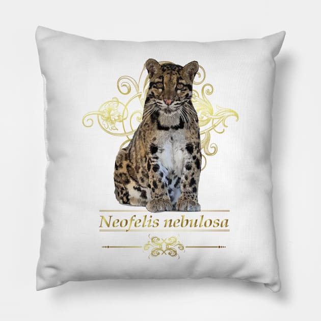 Pantera nebulosa Pillow by obscurite