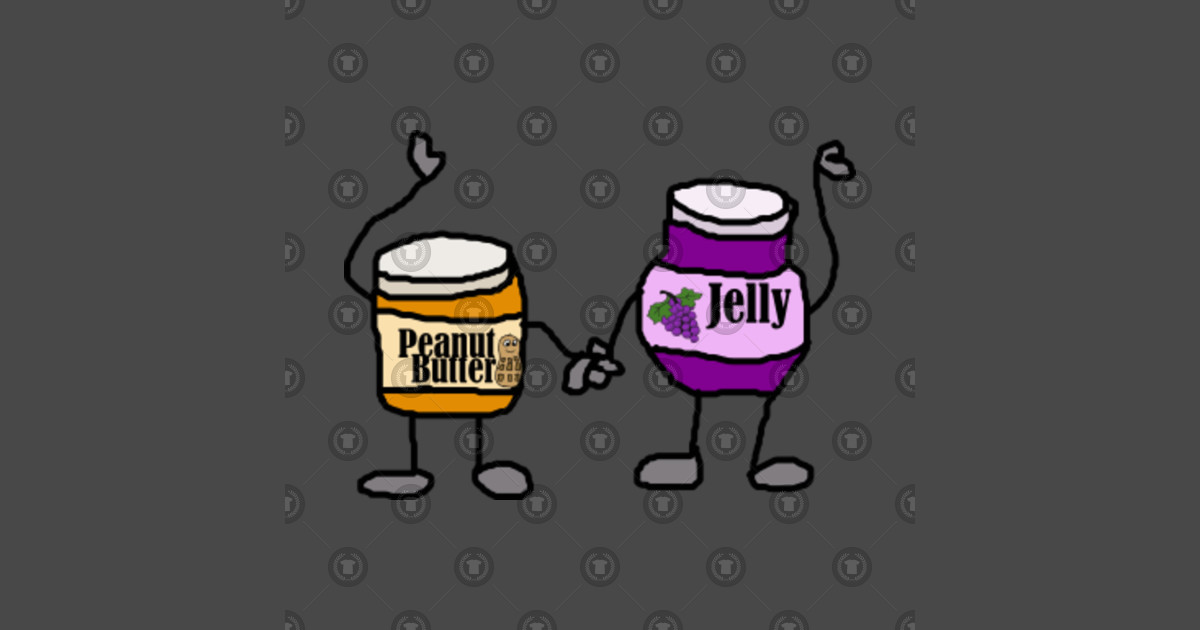 Funny Peanut Butter and Jelly Jars Cartoon Friends ...