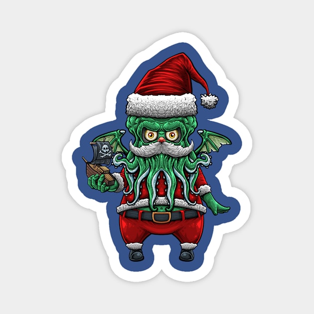 Monster santa claus ( Cthulhu ) Magnet by LillyRise