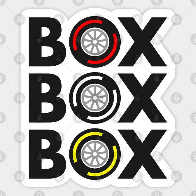 "Box Box Box" F1 Tyre Compound Design - Formula 1 - Sticker