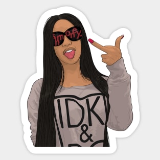 Cardi B - Jealousy  Sticker for Sale by cardiisshook