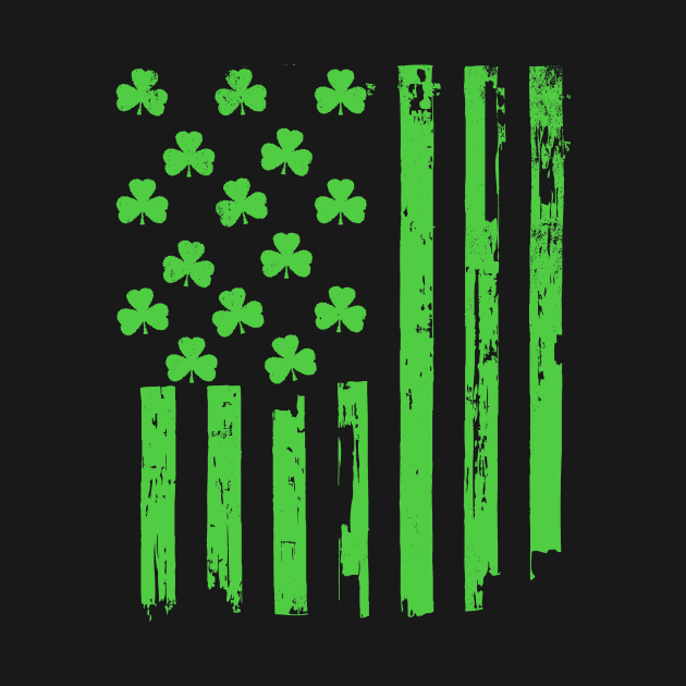 St. Patrick's Day Irish American Flag Paddy's Day Shirt by TBA Design