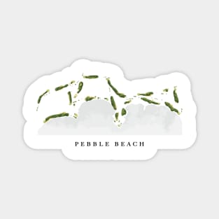 Pebble Beach Golf Map Magnet