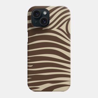 Zebra Stripes | Zebra Print | Animal Print | Chocolate Brown and Beige | Stripe Patterns | Striped Patterns | Phone Case