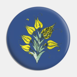 Yellow Tulips In Artistic Ottoman Turkish Style Pin