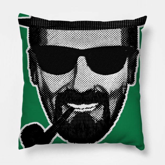 bob dobbs Pillow by paulcutler