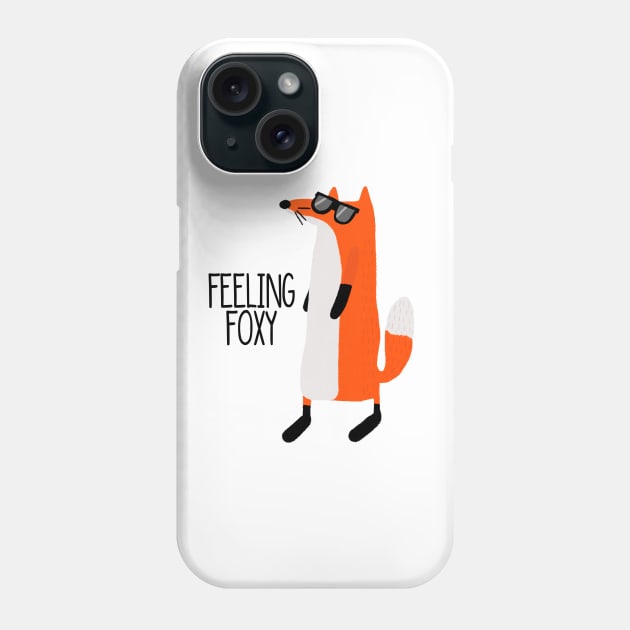 Feeling Foxy, Funny Cute Fox in Sunglasses Phone Case by Dreamy Panda Designs