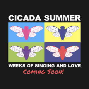 Cicada Summer Retro Theme Pop Art Meme T-Shirt