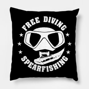 Free Diving Spearfishing Scuba Diver Pillow