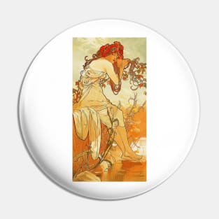 Summer 1896 by Alphonse Mucha (His First Seasons Series) Pin