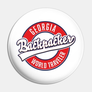 Georgia backpacker world traveler Pin