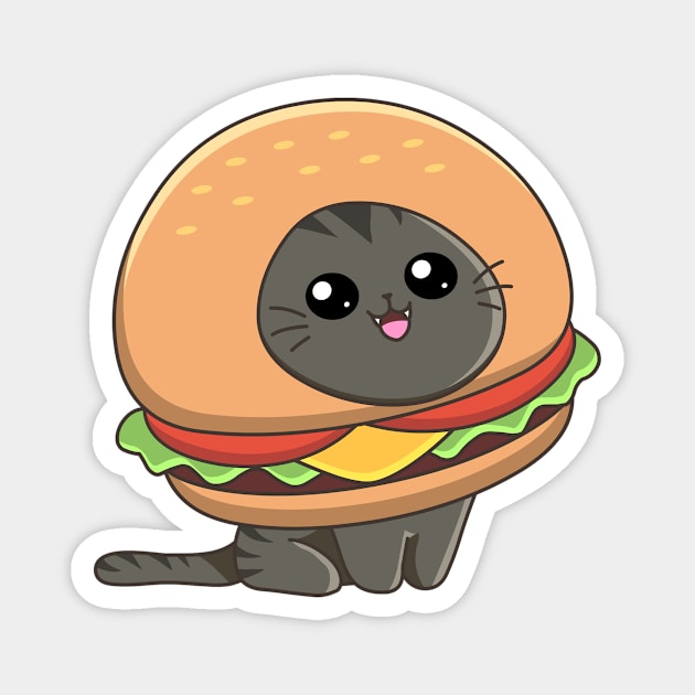 Cat Burger Magnet by AnishaCreations