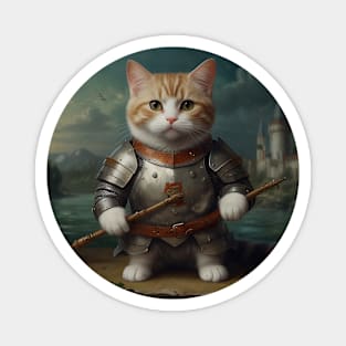 Cute cat knight Magnet