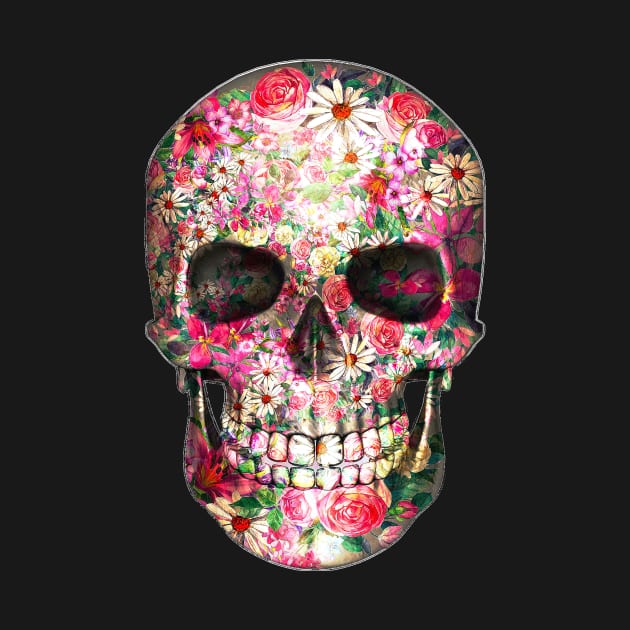 skull with flowers by SZG-GZS