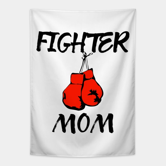 Boxing Fighter Mom Tapestry by coloringiship