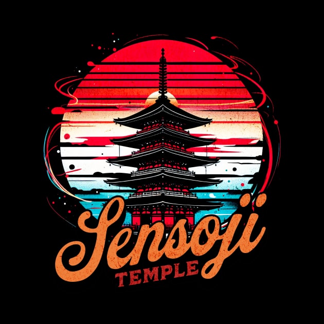 Sensoji Temple Tokyo Design by Miami Neon Designs