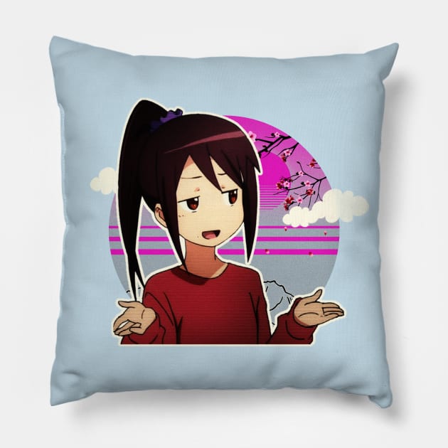 anime girl Pillow by DopamIneArt