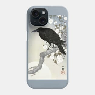 Crow and full moon Phone Case