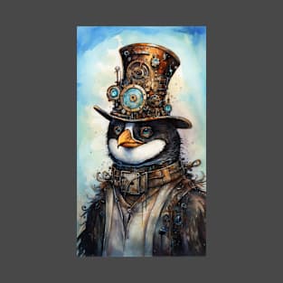 Steampunk Penguin with top hat T-Shirt