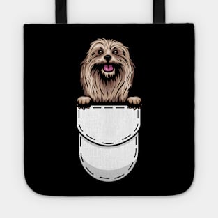 Funny Lhasa Apso Pocket Dog Tote