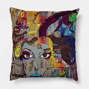 Urban Graffiti Sister Pillow