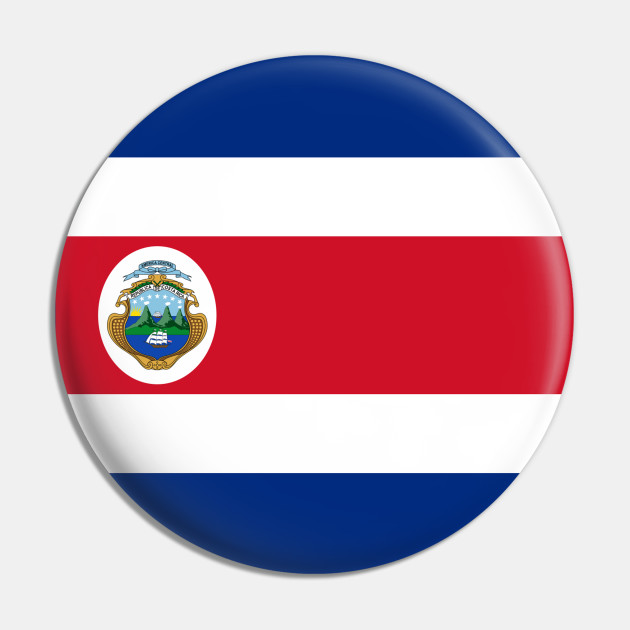 Costa Rica Flag - Costa Rica - Pin | TeePublic