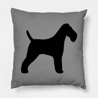 Wire Fox Terrier Silhouette Pillow