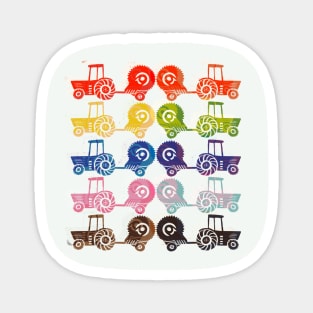 Rainbow Tractors Magnet