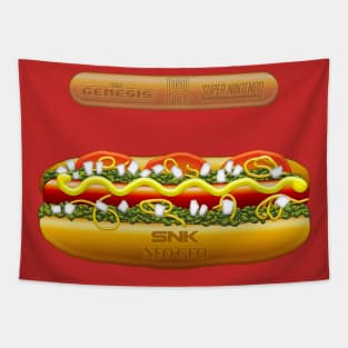 Weenie vs. Real Hot Dog Tapestry