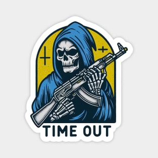 Grim Reaper with AK47 - Time Out Magnet