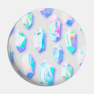 Iridescent Rainbow Crystals Pin