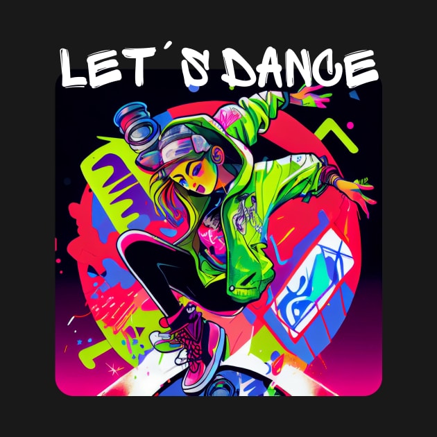 Woman In Graffiti Look Dancing In Disco 2 by PD-Store