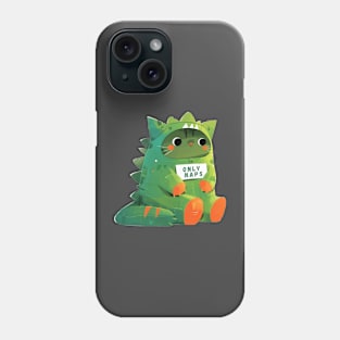 Cat in Dino Pajamas - "Only Naps" Phone Case