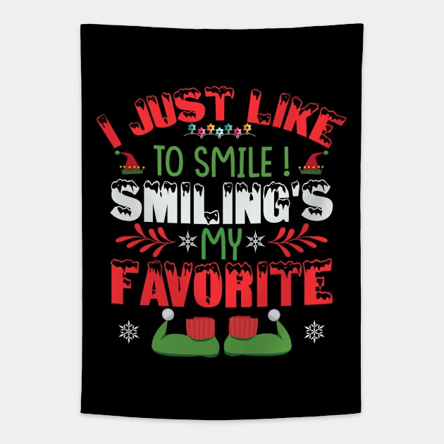 I Just Like To SMILE, SMILING'S My Favorite Tapestry by MZeeDesigns